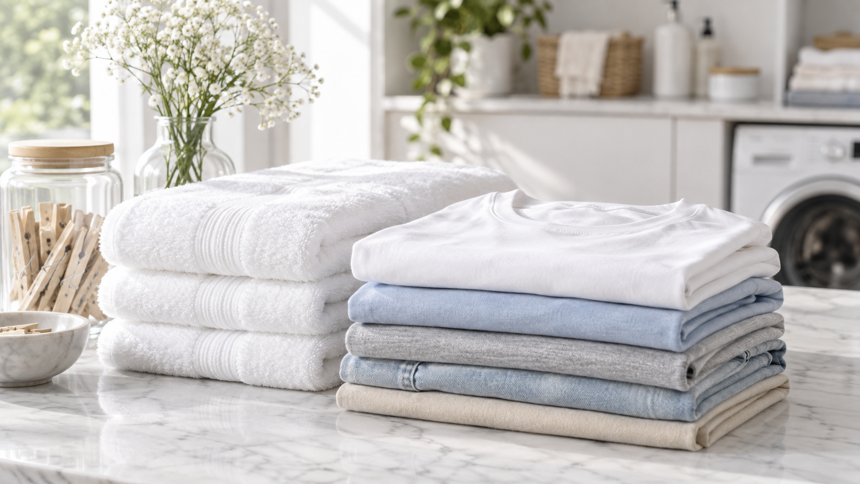 Clean folded laundry
